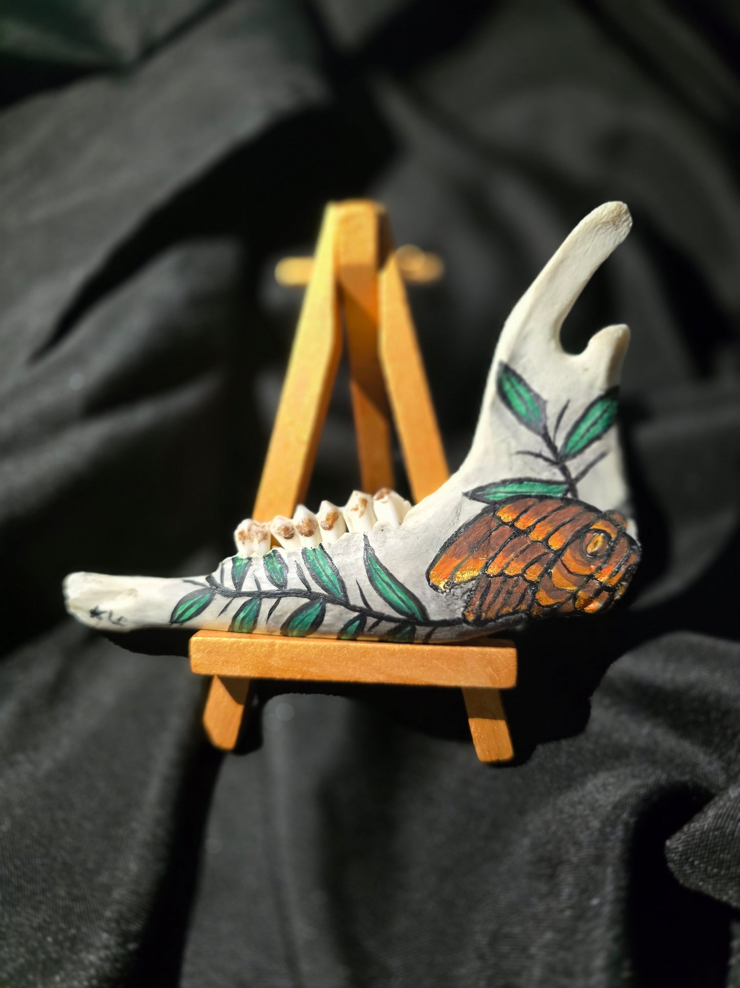 Hand-Painted Deer Jawbones