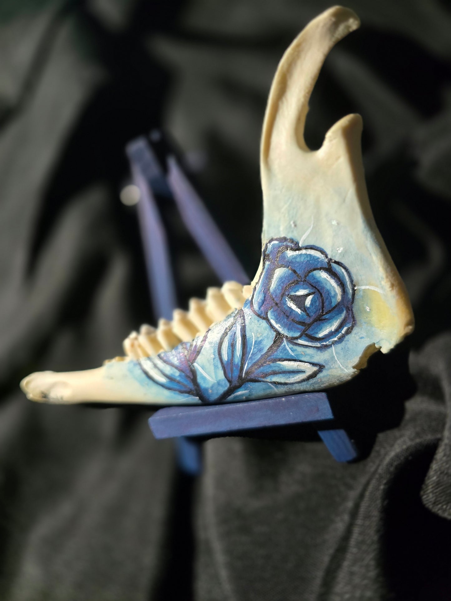 Hand-Painted Deer Jawbones