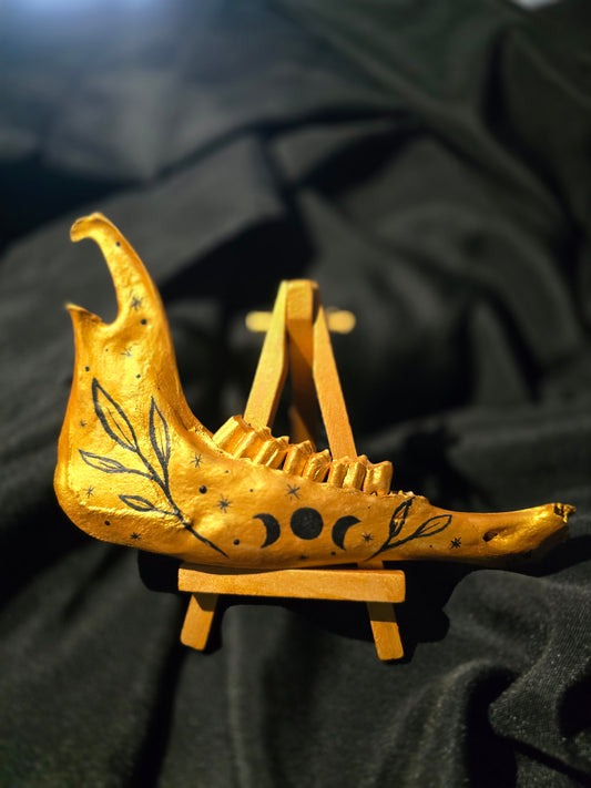 Hand-Painted Deer Jawbones
